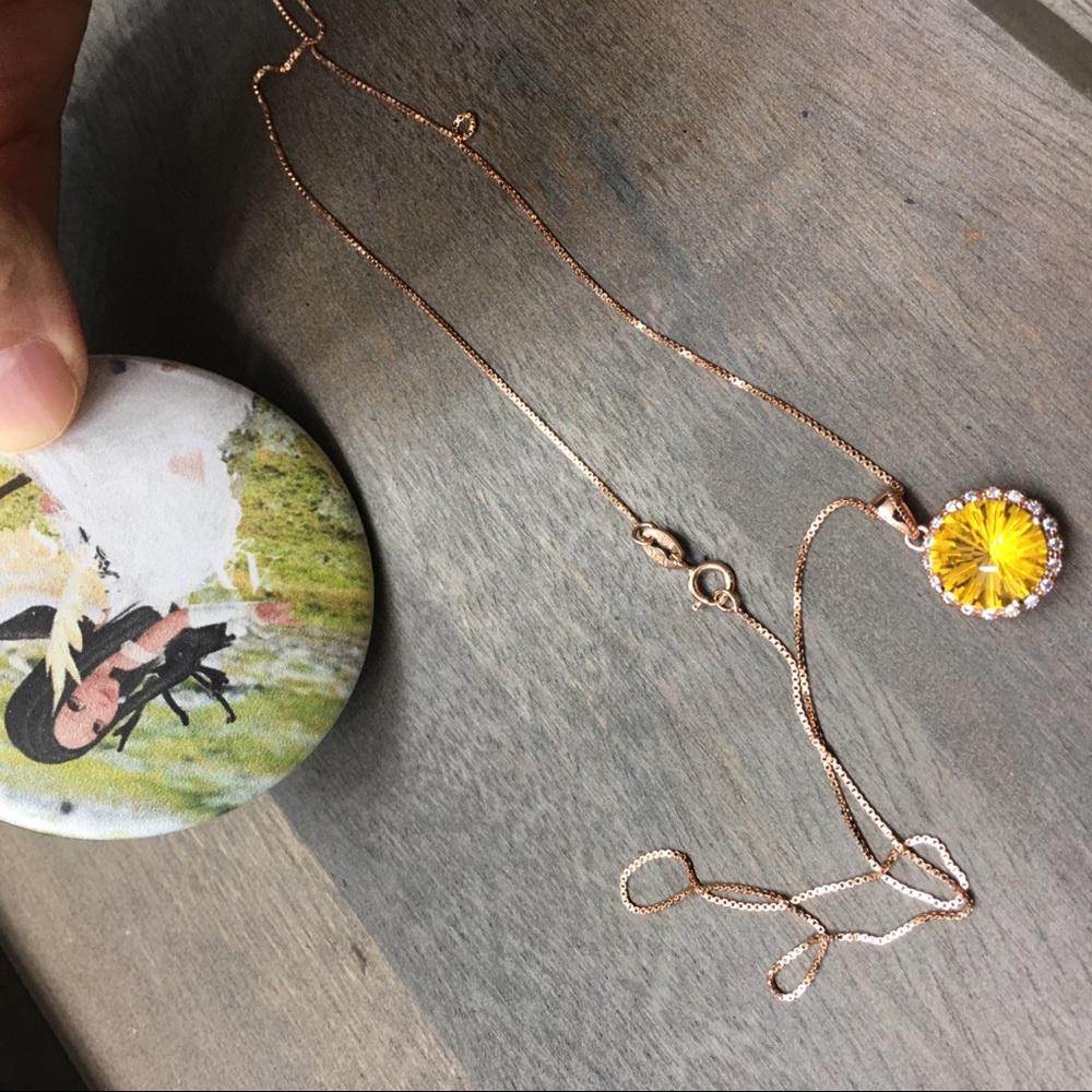 Certified Natural Citrine Solid Silver 4 Piece Set - Picture 12 of 16